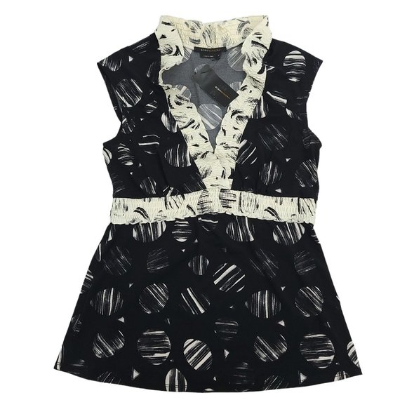 BCBGMaxazria Sleeveless Jersey Knit Top Womens Size S Elastic Waist NEW - Picture 7 of 10